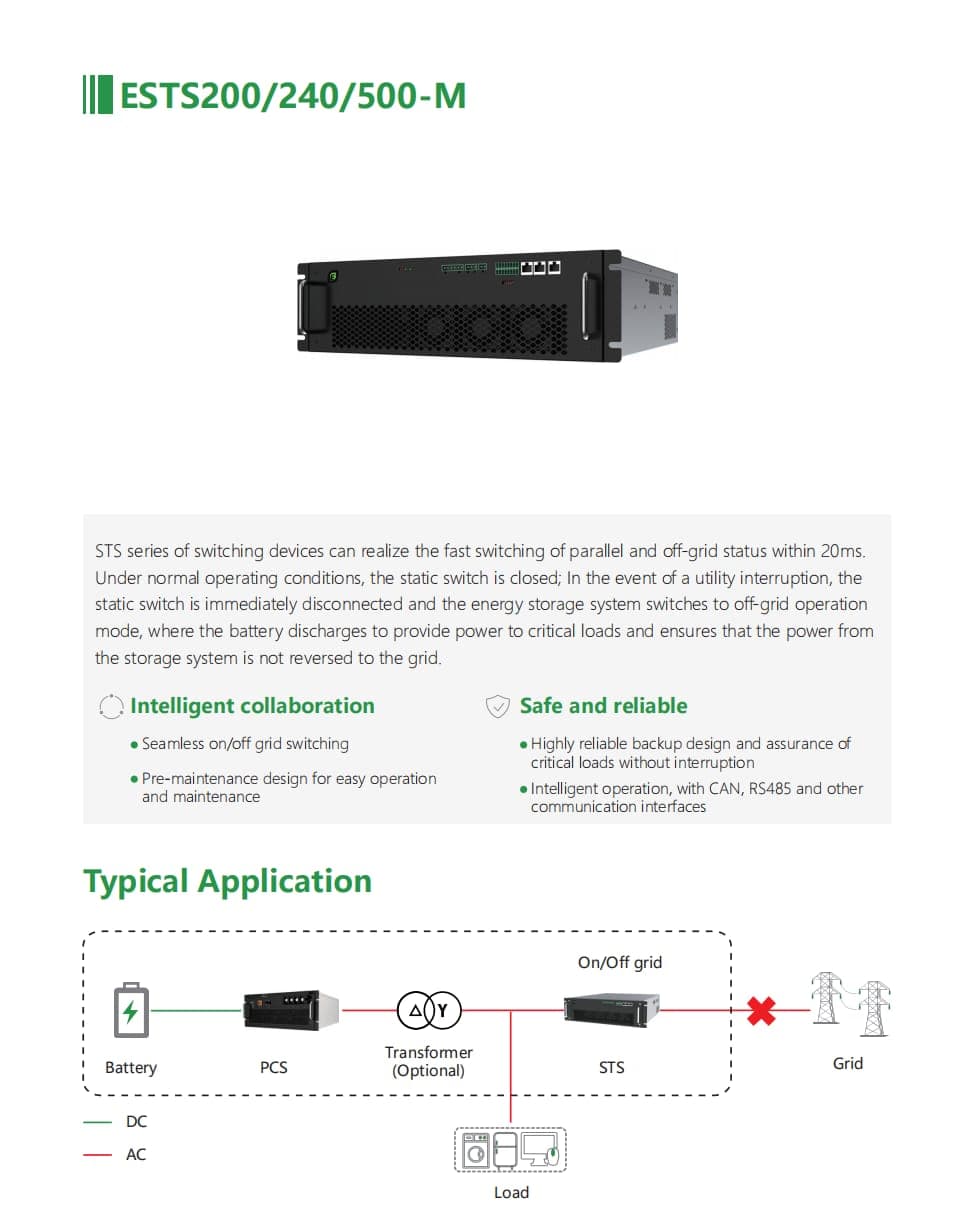 STS (Static Transfer Switch ) ESTS200-M